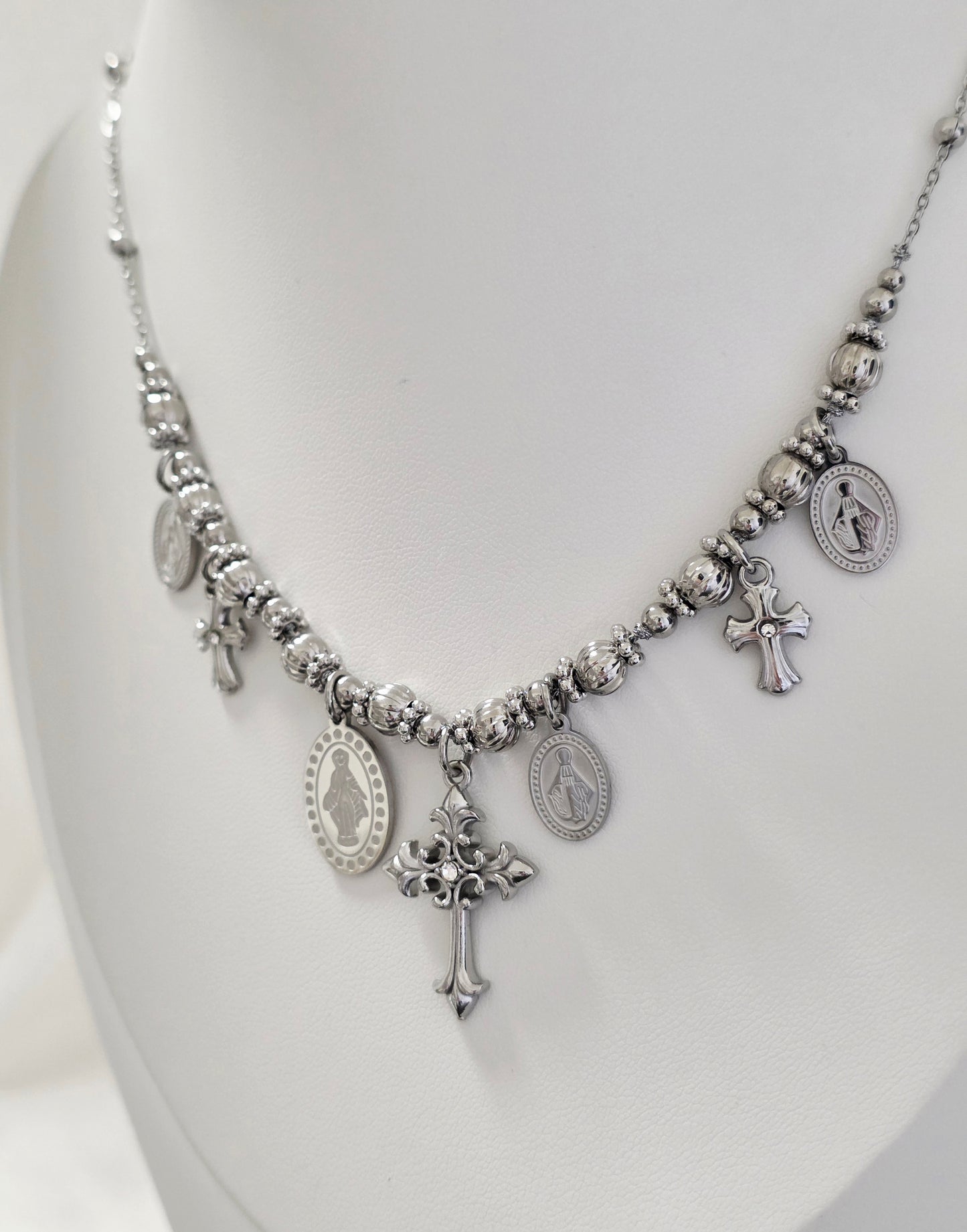 COLLANA ROSARIO SILVER