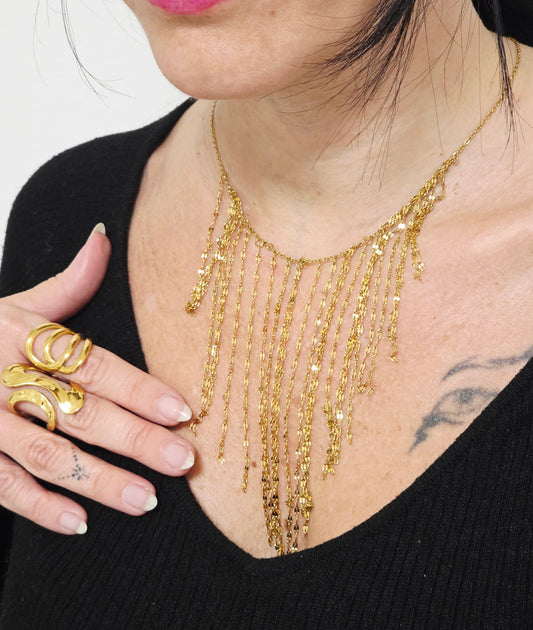 COLLANA CASCATA D'ORO