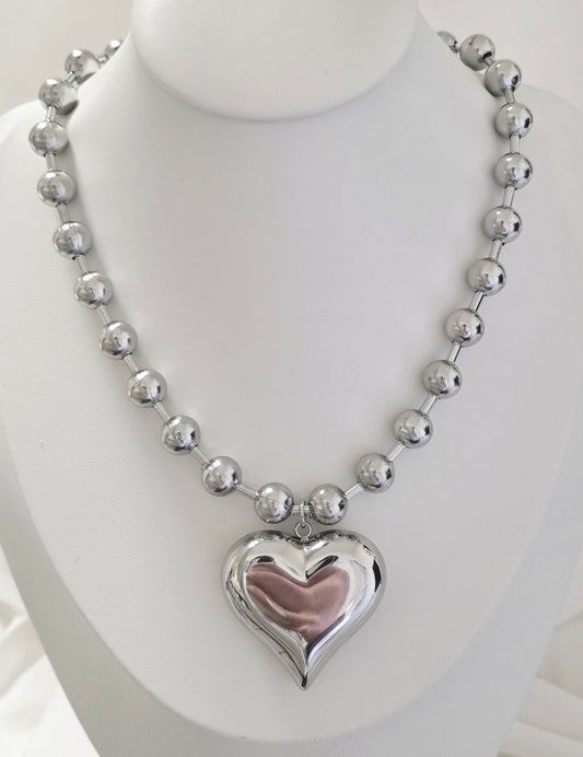 COLLANA CORAZON SILVER