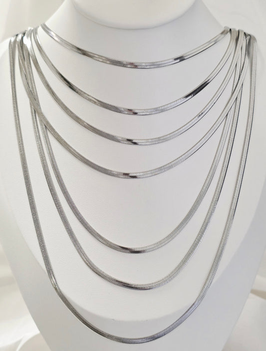 COLLANA MULTI SNAKE SILVER