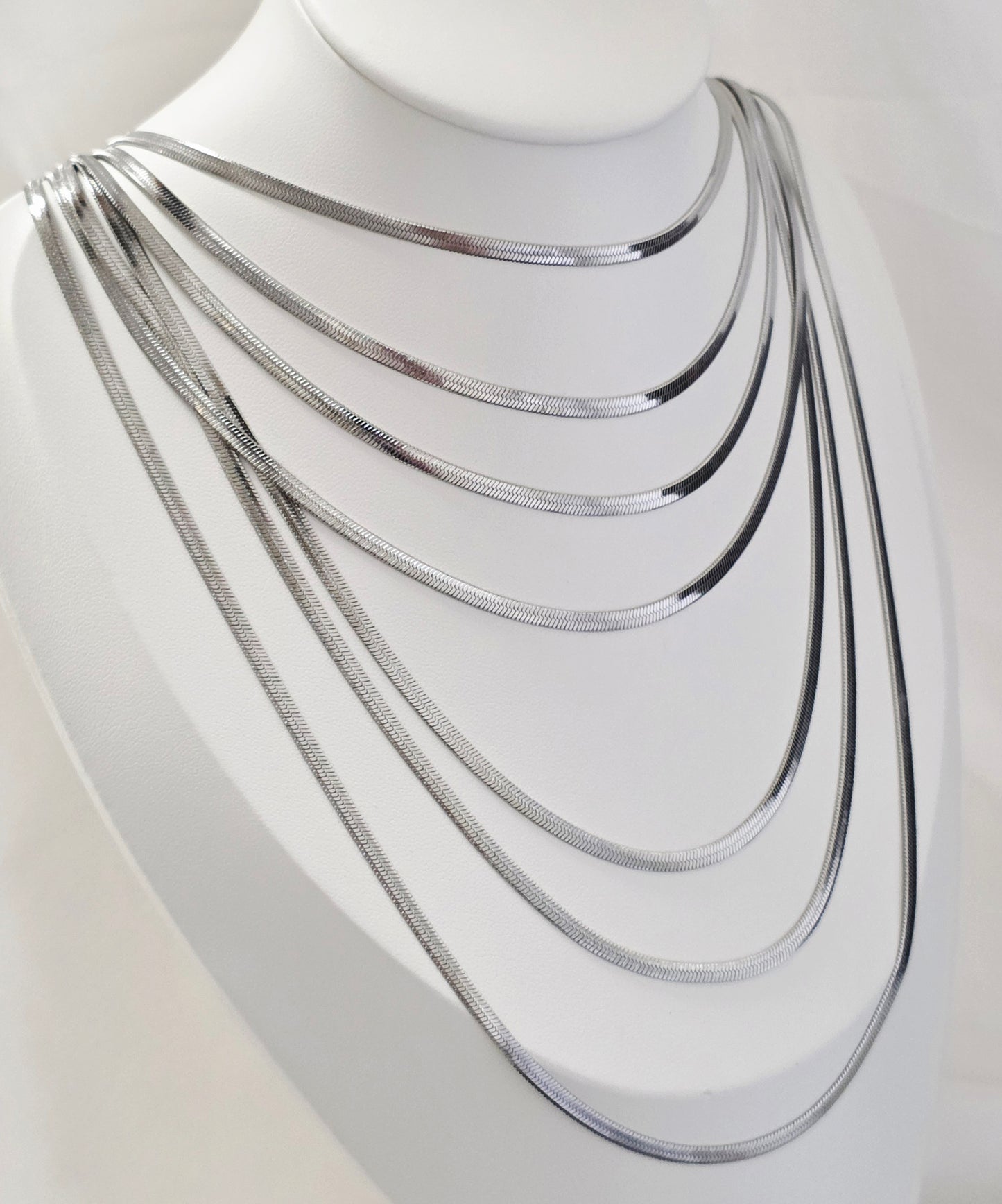 COLLANA MULTI SNAKE SILVER