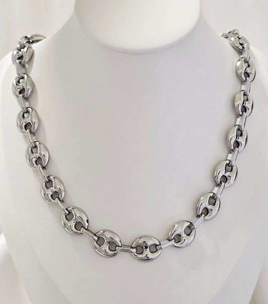 COLLANA OVAL SILVER