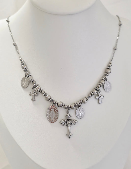 COLLANA ROSARIO SILVER