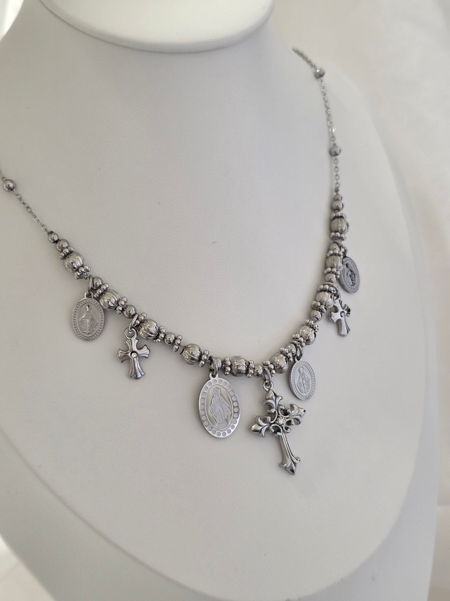 COLLANA ROSARIO SILVER