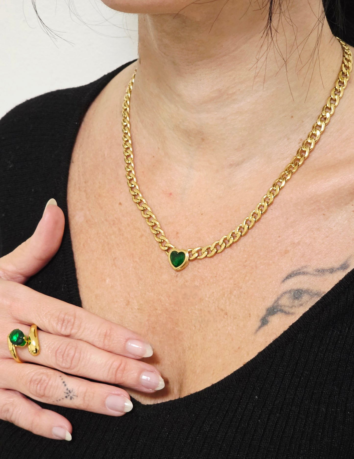 COLLANA CUORE VERDE