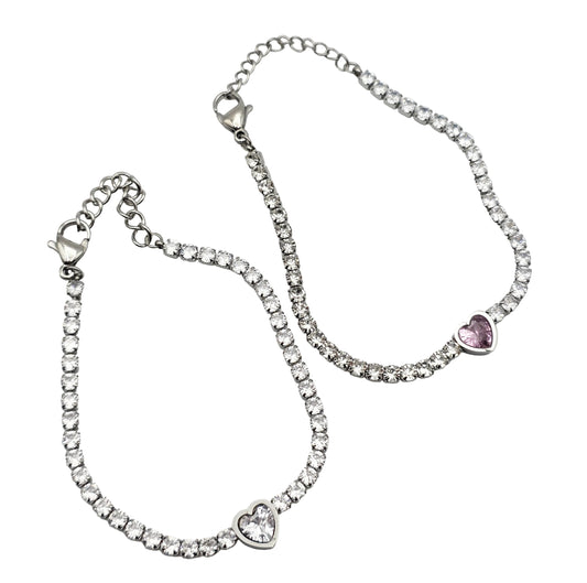 BRACCIALE TENNIS CUORICINO