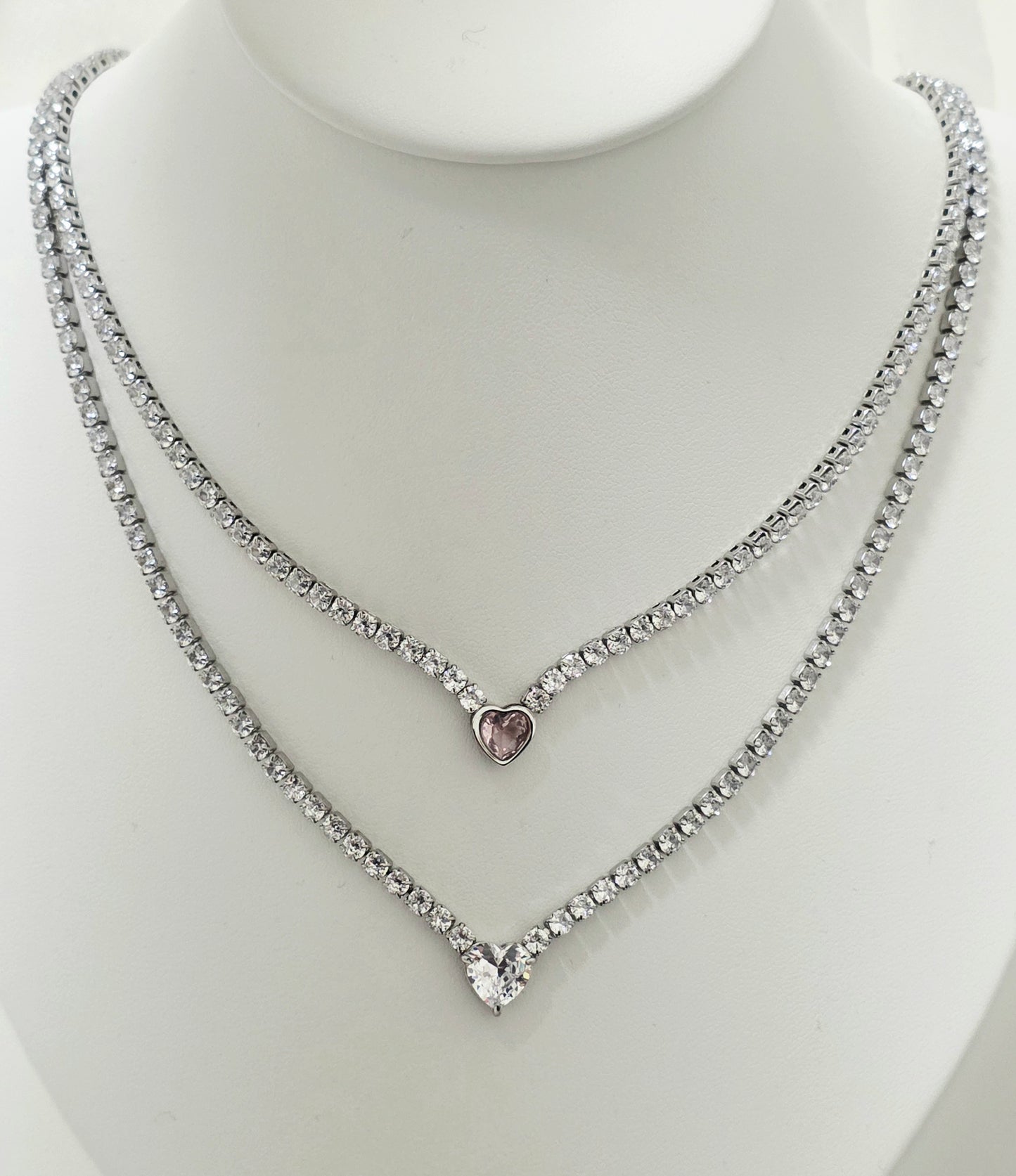 COLLANA TENNIS CUORICINO