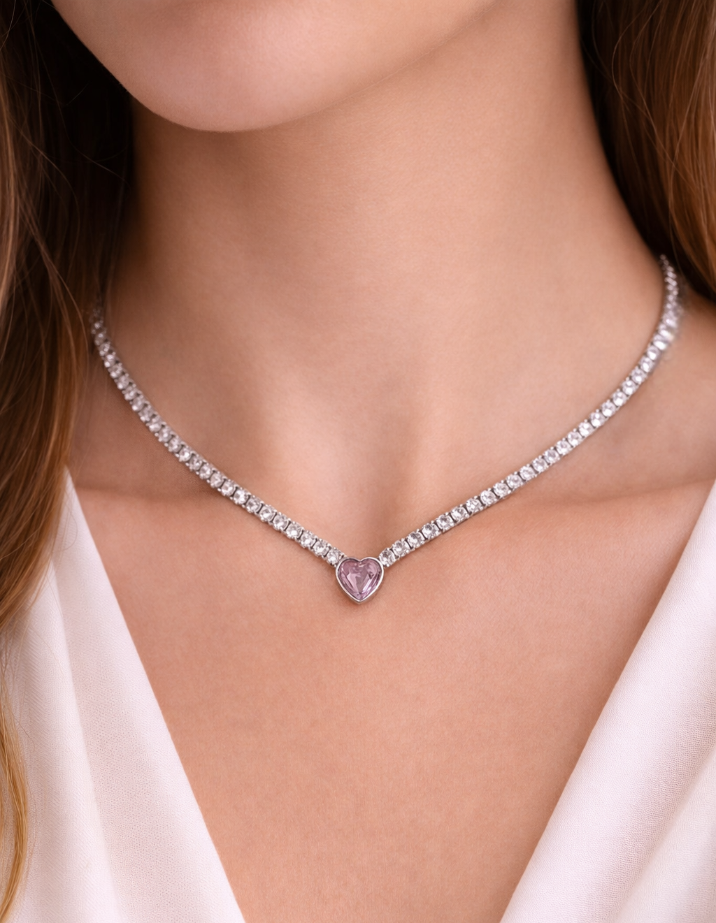 COLLANA TENNIS CUORICINO