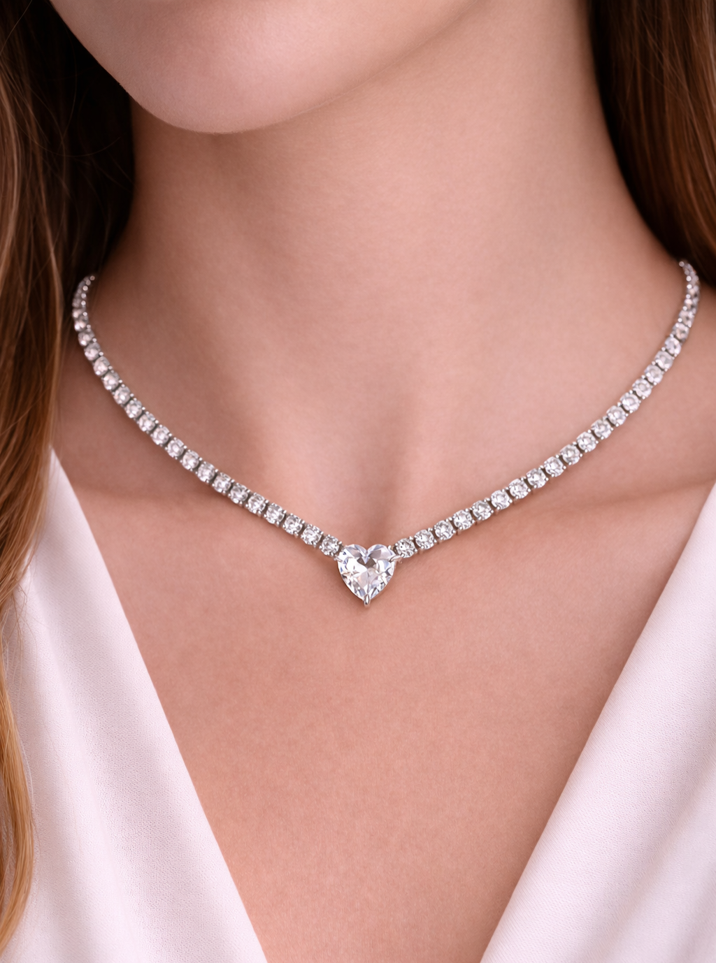 COLLANA TENNIS CUORICINO