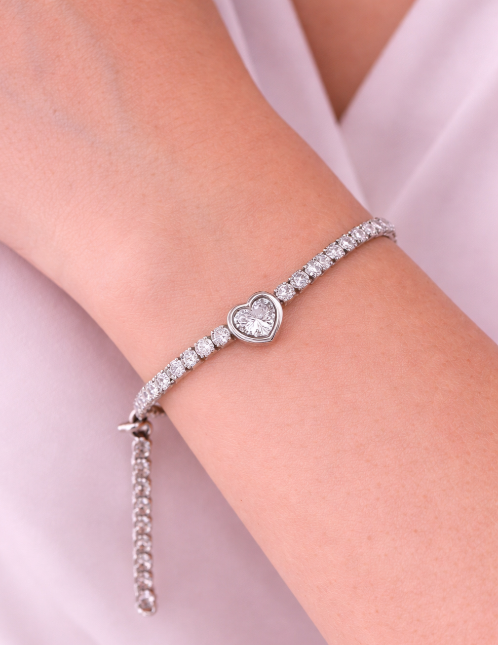 BRACCIALE TENNIS CUORICINO