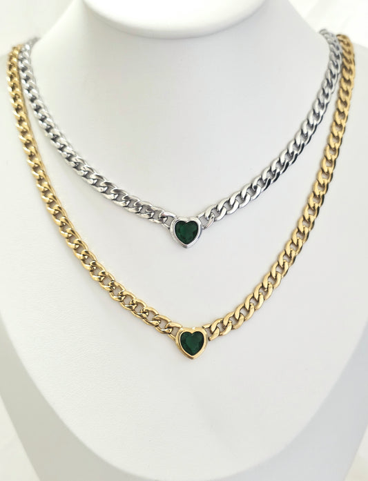 COLLANA CUORE VERDE