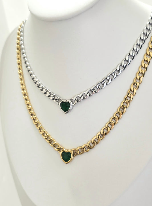 COLLANA CUORE VERDE